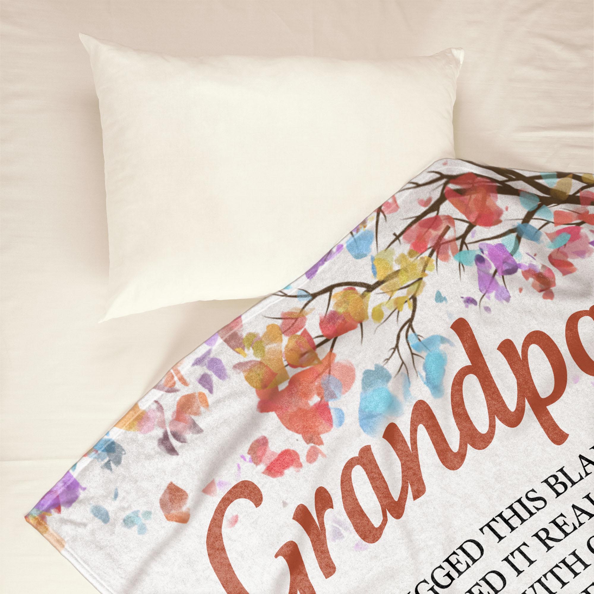 Grandpa, Hug This Blanket To Feel Our Love In It - Personalized Blanket Big Size - Image 2