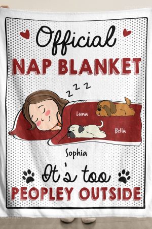 It's Too Peopley Outside - Cartoon Version - Personalized Blanket Big Size