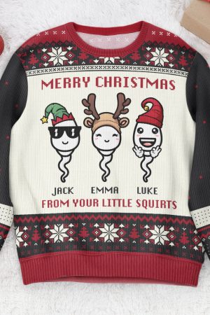 Merry Christmas From Your Little Squirts - Personalized Ugly Sweater