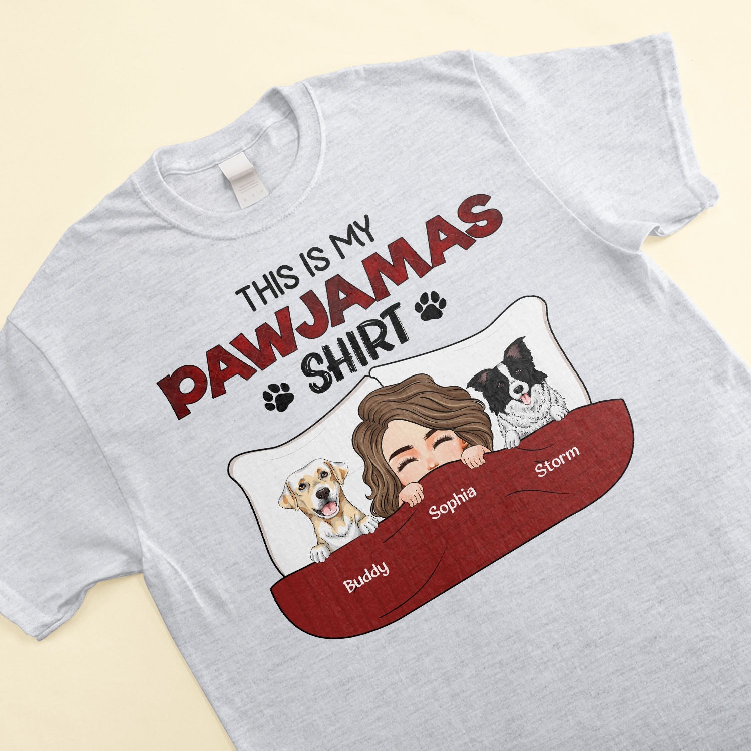 PawjamasOne Size Shirt - PersonalizedOne Size Shirt - Image 3