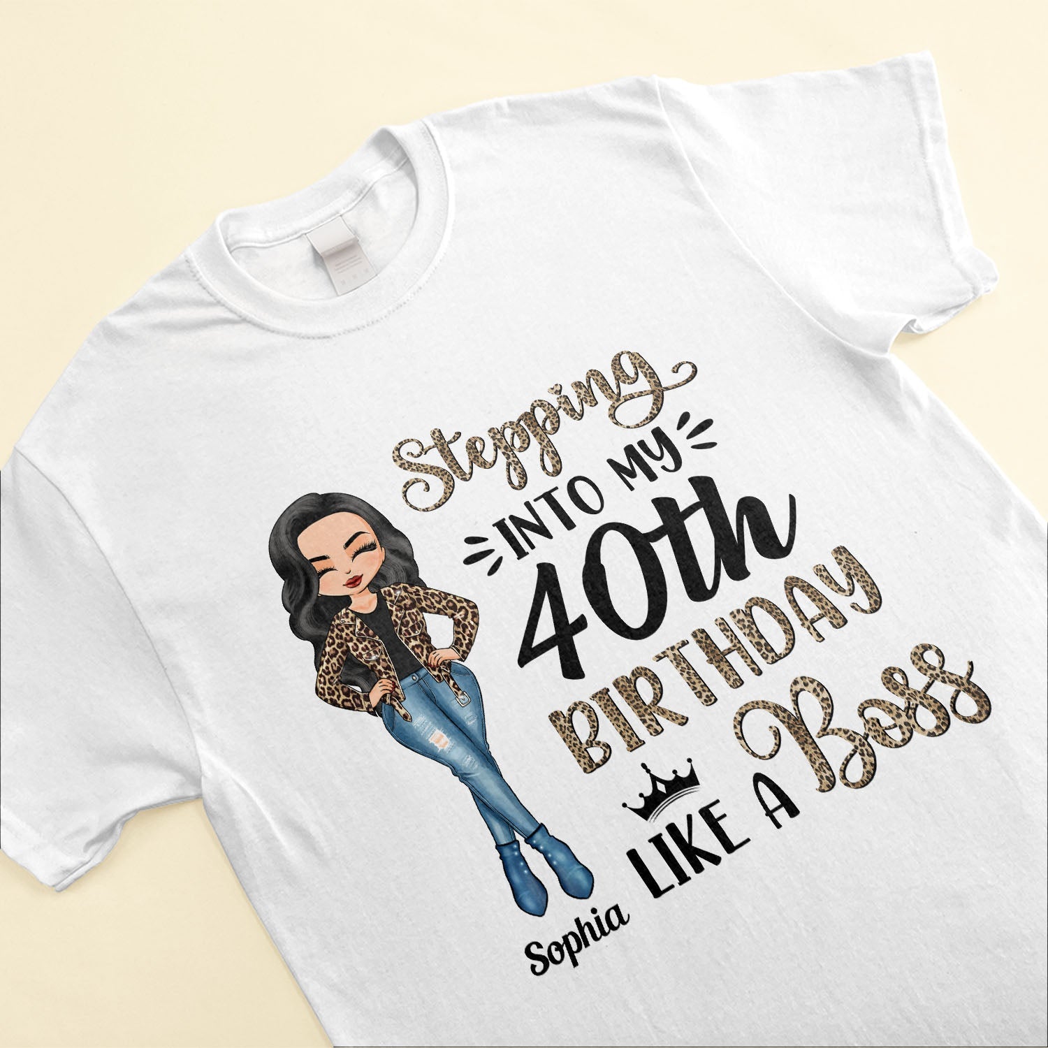Stepping Into My 30Th, 40Th,50Th Birthday - PersonalizedOne Size Shirt - BirthdayGift For Girl, Woman,Queen - Image 3