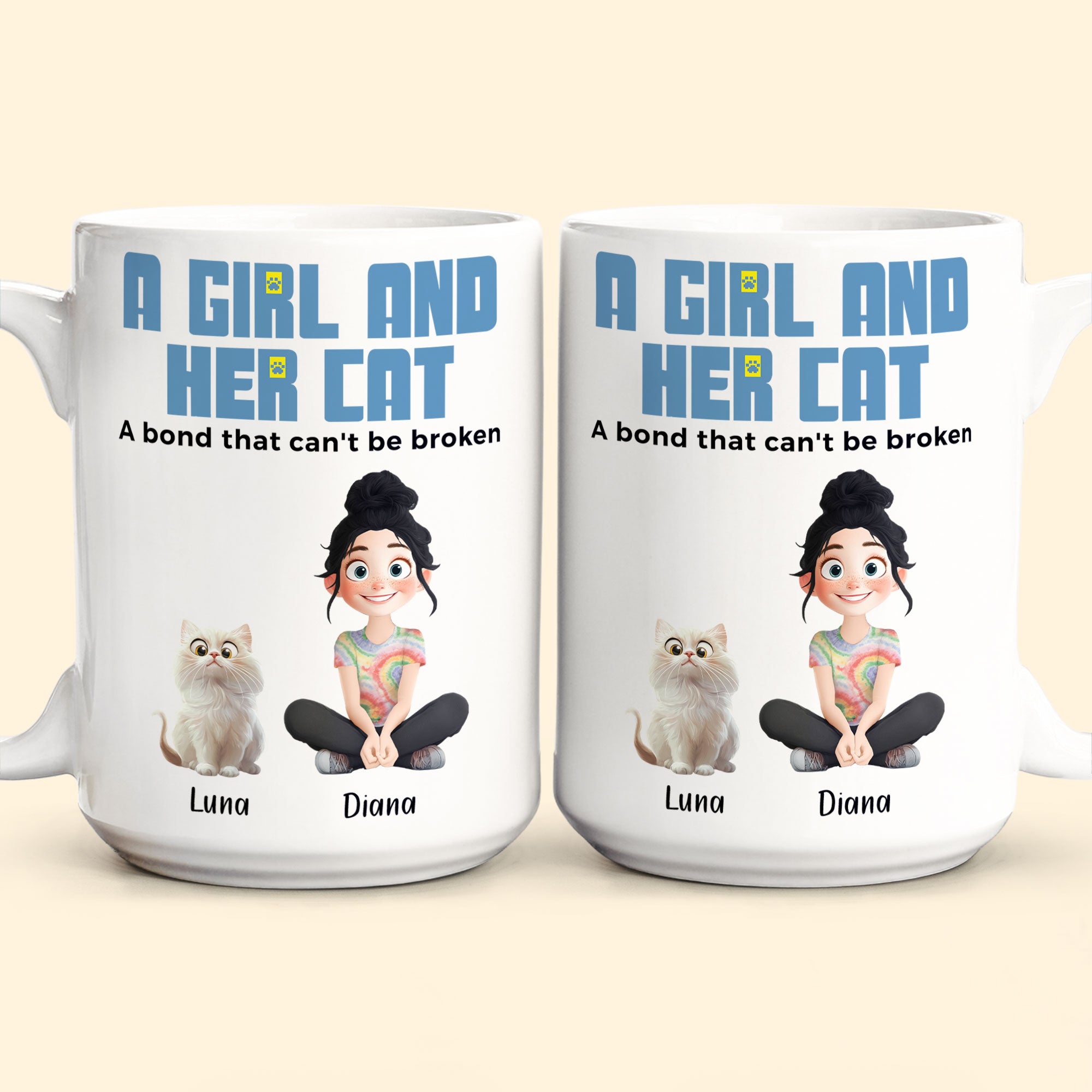 A Girl And Her Cats - Personalized Mug - Gift For Daughter - Image 6
