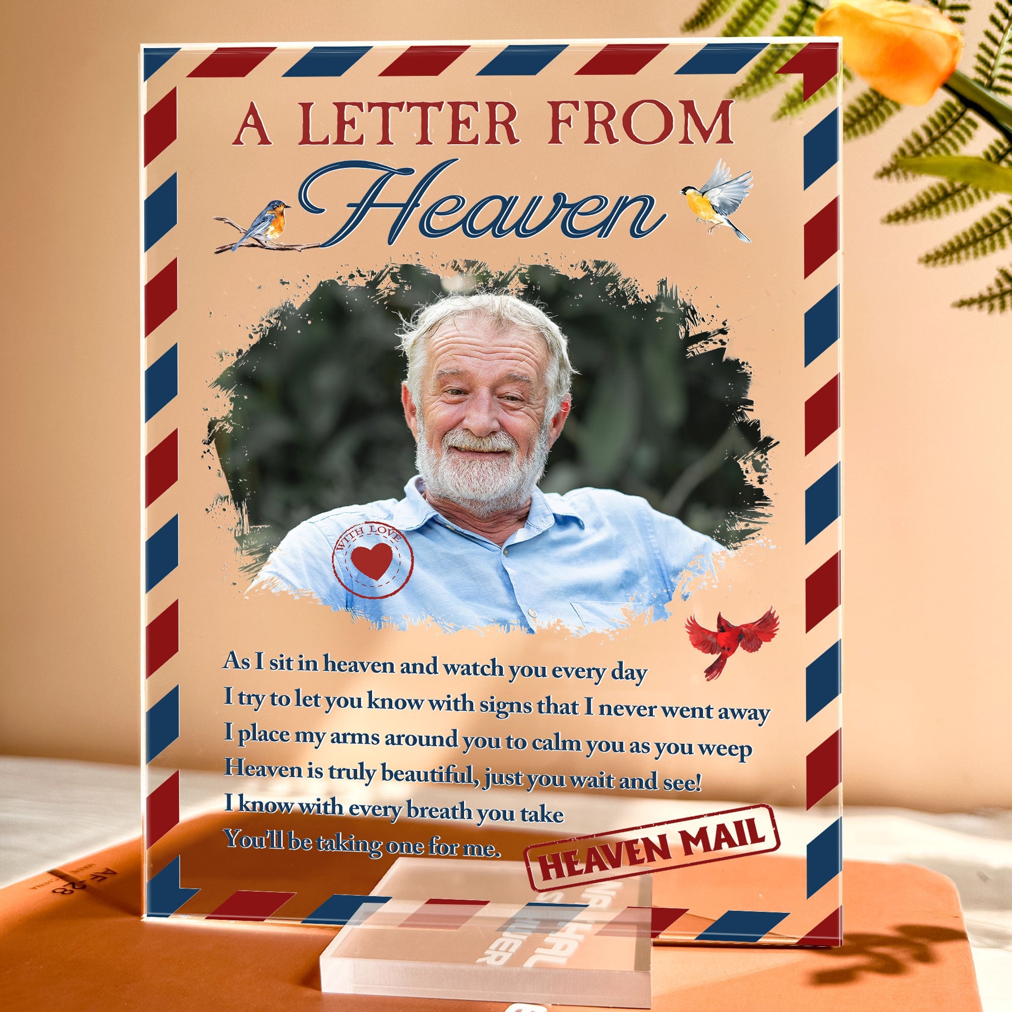 A Letter From Heaven - Personalized Acrylic Photo Plaque - Image 2