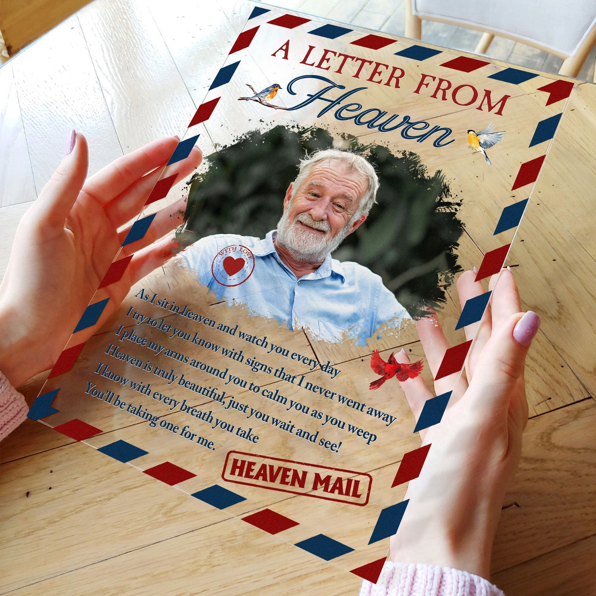 A Letter From Heaven - Personalized Acrylic Photo Plaque - Image 4