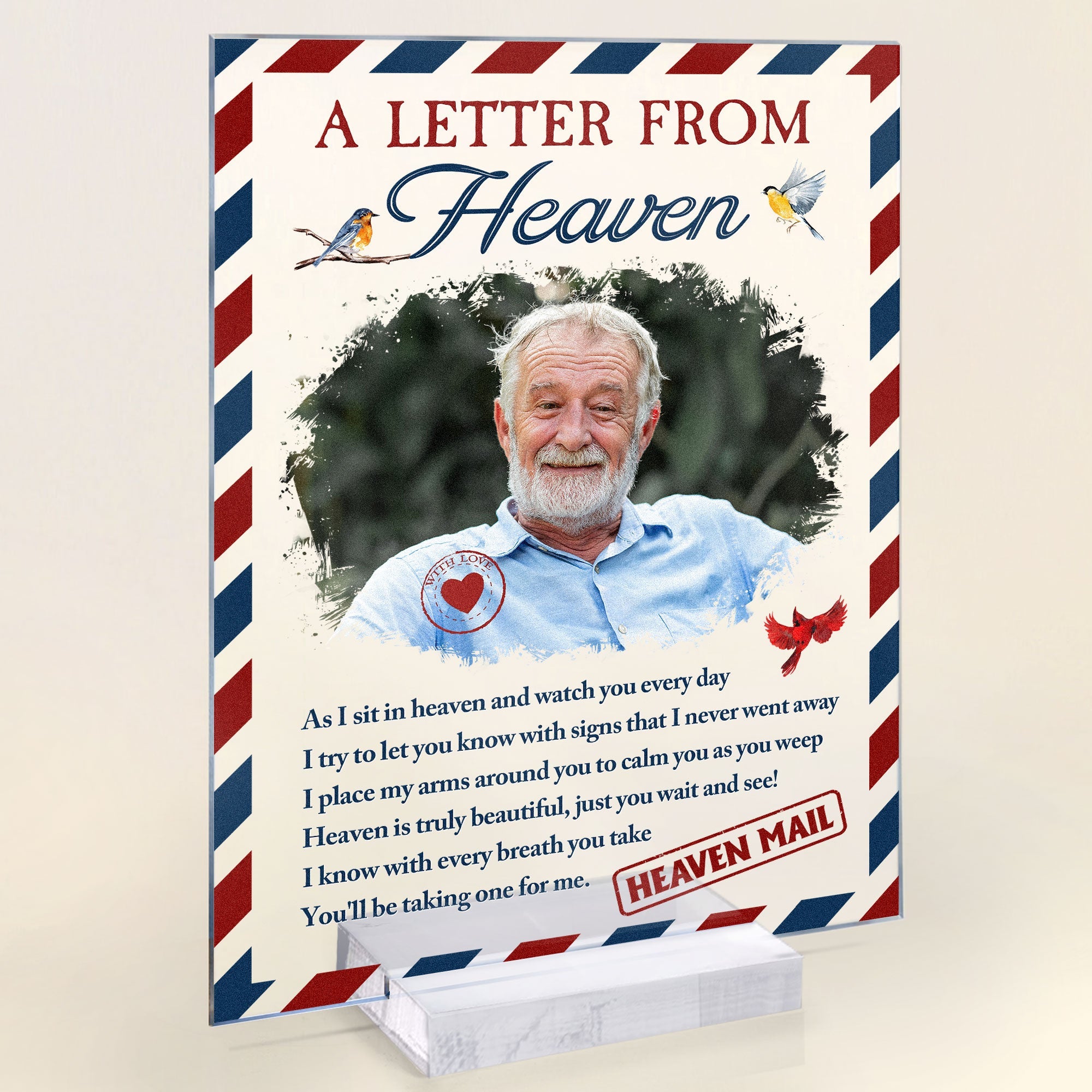 A Letter From Heaven - Personalized Acrylic Photo Plaque - Image 5