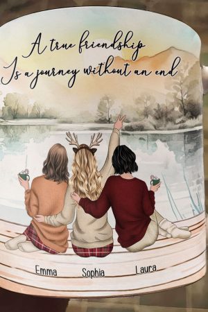 A True Friendship Is A Journey Without An End - Personalized Mug