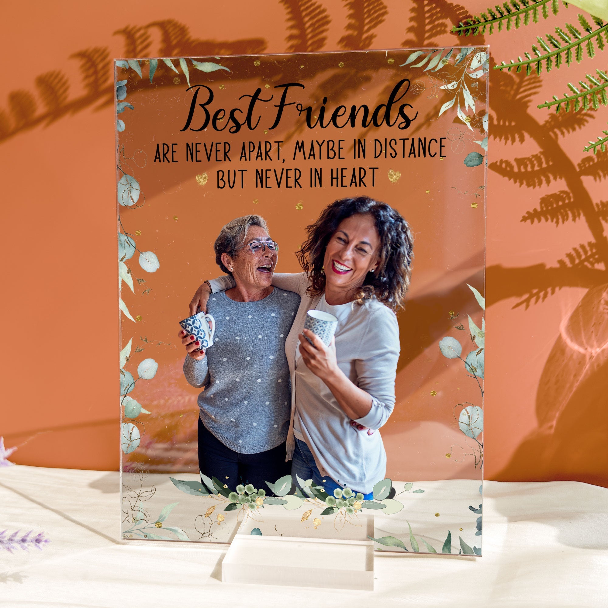 Best Friends Are Never Apart - Personalized Acrylic Photo Plaque - Image 2