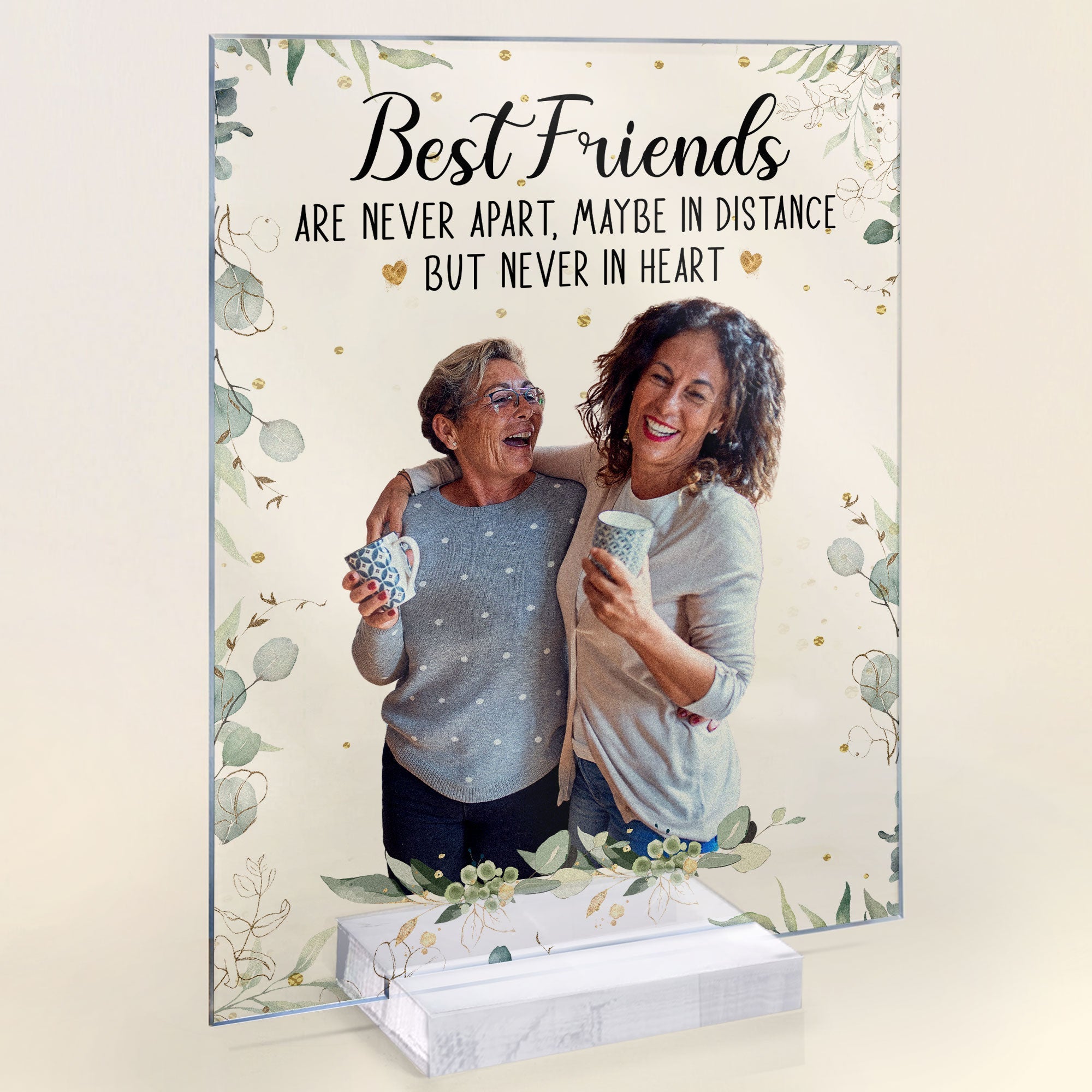 Best Friends Are Never Apart - Personalized Acrylic Photo Plaque - Image 4