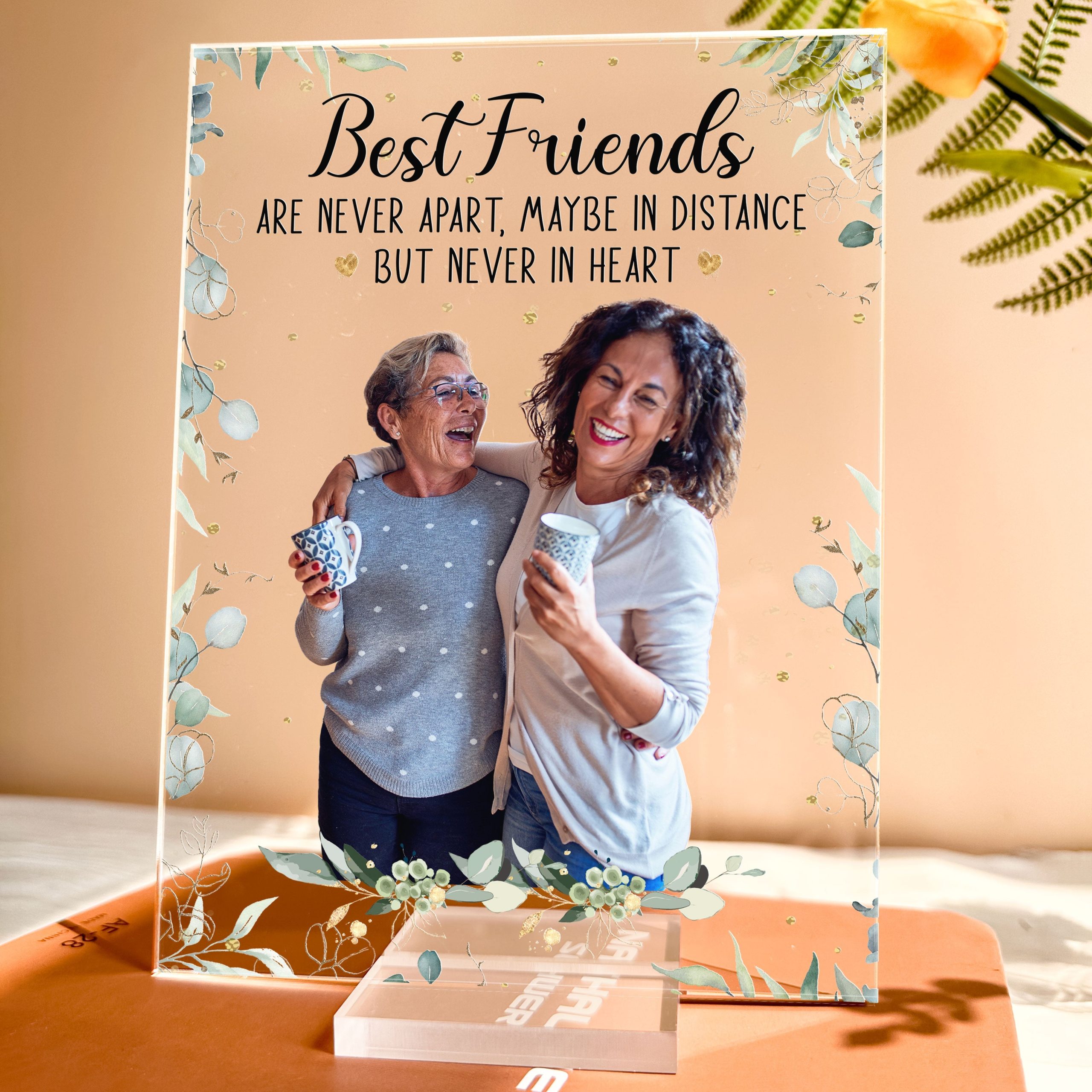 Best Friends Are Never Apart - Personalized Acrylic Photo Plaque - Image 5