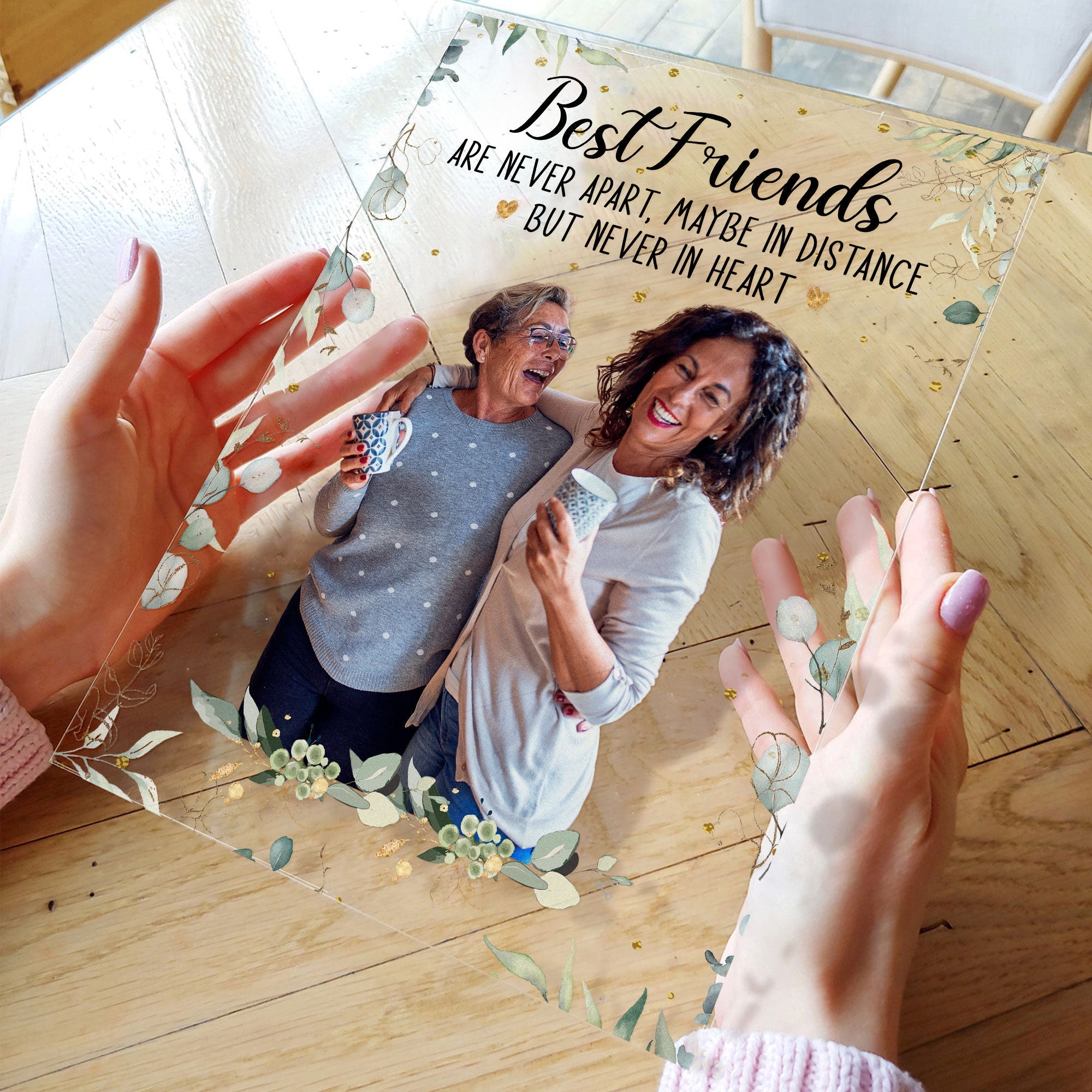 Best Friends Are Never Apart - Personalized Acrylic Photo Plaque - Image 7