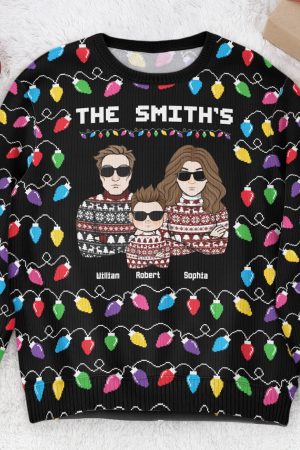Christmas Led Light Family Funny - Personalized Ugly Sweater