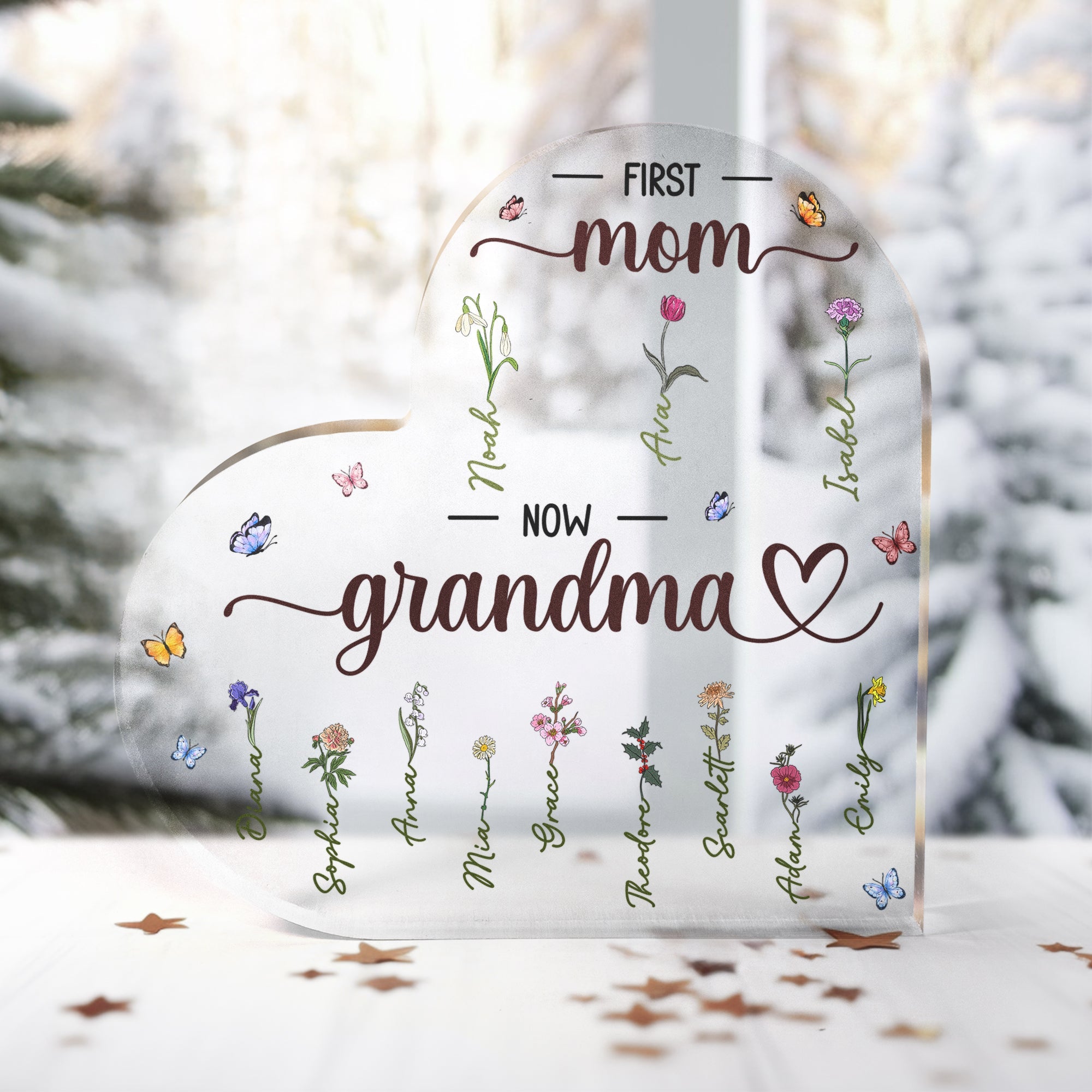 First Mom Now Grandma - Personalized Acrylic Plaque - Gift For Mom - Image 2