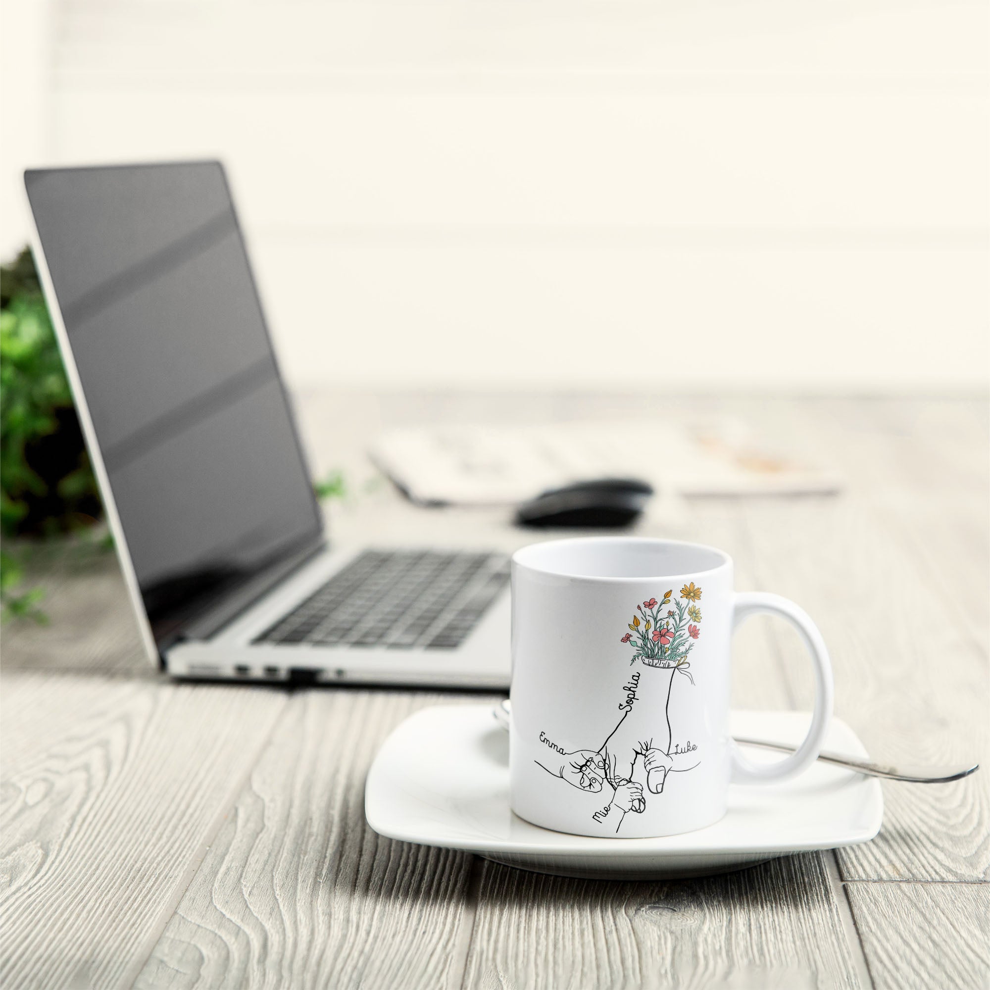 Holding Mom's Hand - Personalized Mug - Image 3