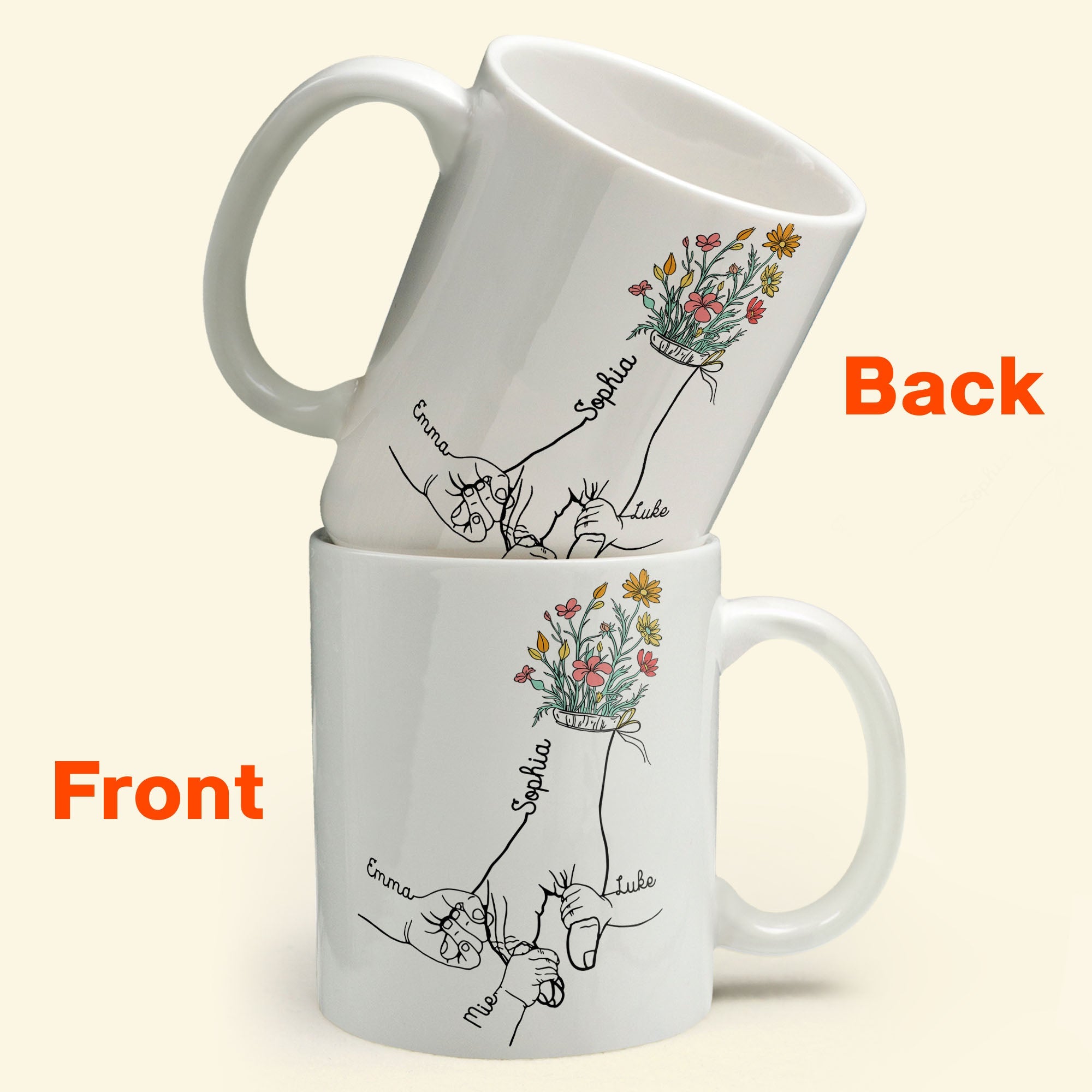 Holding Mom's Hand - Personalized Mug - Image 2