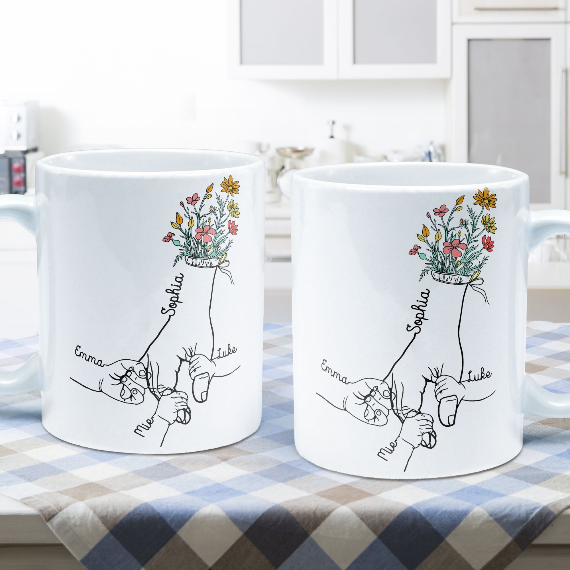Holding Mom's Hand - Personalized Mug - Image 5