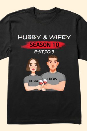 Hubby & Wifey - Personalized Matching Couple Shirts