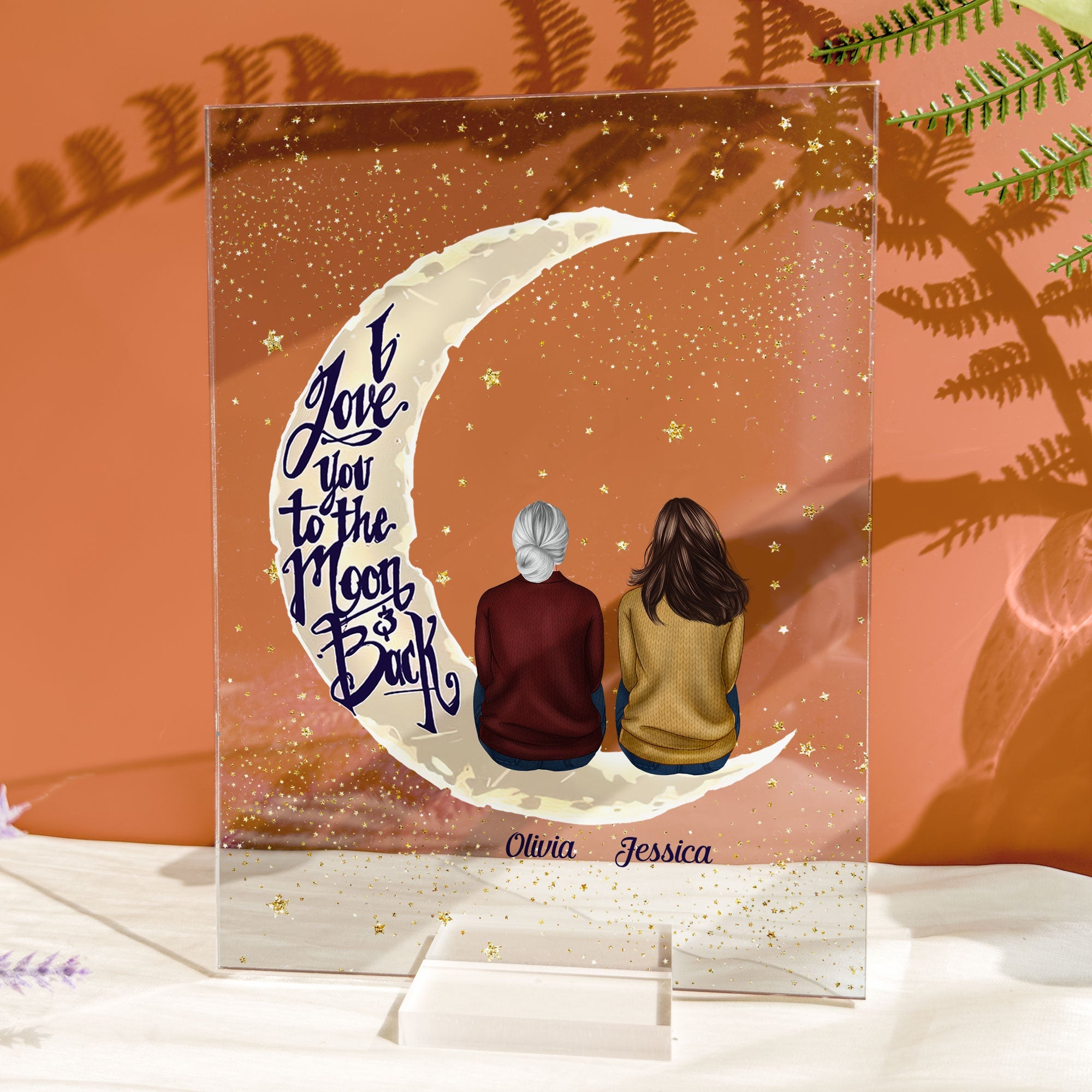 I Love You To The Moon And Back - Personalized Acrylic Plaque - Image 7