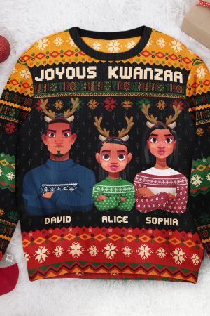 Joyous Kwanzaa - Personalized Ugly Sweater