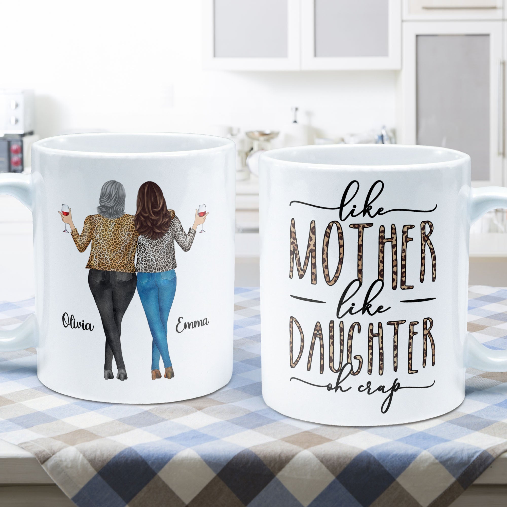 Like Mom Like Daughter Oh Crap - Personalized Mug - Image 2