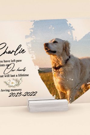 You Have Left Paw Prints On Our Hearts - Personalized Acrylic Photo Plaque